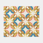 Colorful Geometric Pattern フリースブランケット (正面(横))