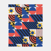 Colorful Geometric Pattern  フリースブランケット (正面)