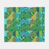 Colorful Geometric Pattern  フリースブランケット (正面(横))