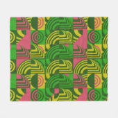 Colorful Geometric Pattern  フリースブランケット (正面(横))