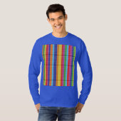 Colorful Geometric Pattern Blue Hoodie | Modern Ab Tシャツ (正面フル)