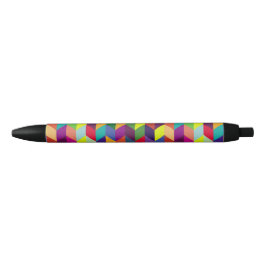 Colorful Geometric Pattern Design – Modern Stylish 黒ボールペン