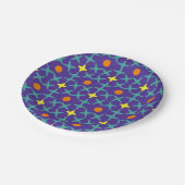 Colorful geometric pattern featuring blue cross  ペーパープレート (アングル)