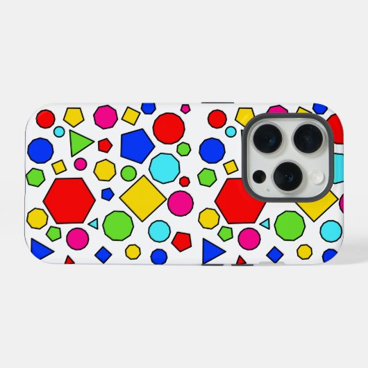 Colorful geometric pattern iPhoneケース (裏面横)