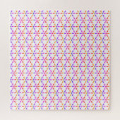Colorful Geometric Pattern on White ジグソーパズル (横)
