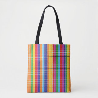Colorful Geometric Pattern Tote Bag – Modern Rainb トートバッグ