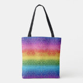 Colorful Geometric Pattern Tote Bag – Modern Rainb トートバッグ (裏面)
