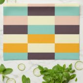 Colorful geometric pattern with vertical stripes  キッチンタオル (折り畳み)