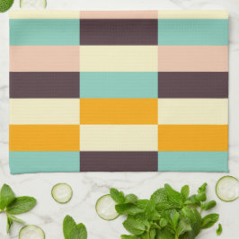 Colorful geometric pattern with vertical stripes  キッチンタオル