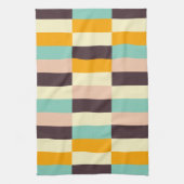 Colorful geometric pattern with vertical stripes  キッチンタオル (縦)