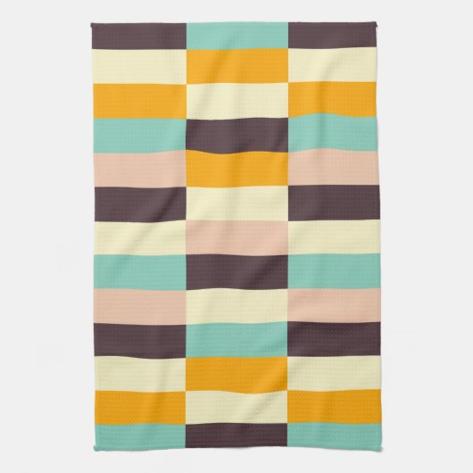 Colorful geometric pattern with vertical stripes  キッチンタオル (縦)