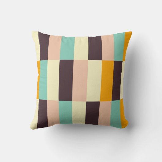 Colorful geometric pattern with vertical stripes  クッション (裏面)