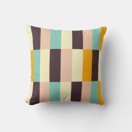 Colorful geometric pattern with vertical stripes  クッション