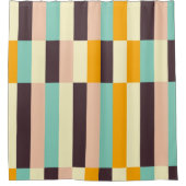Colorful geometric pattern with vertical stripes  シャワーカーテン (正面)