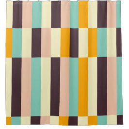 Colorful geometric pattern with vertical stripes  シャワーカーテン