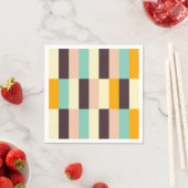 Colorful geometric pattern with vertical stripes  スタンダードカクテルナプキン (インサイチュ)
