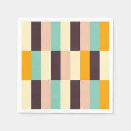 Colorful geometric pattern with vertical stripes  スタンダードカクテルナプキン