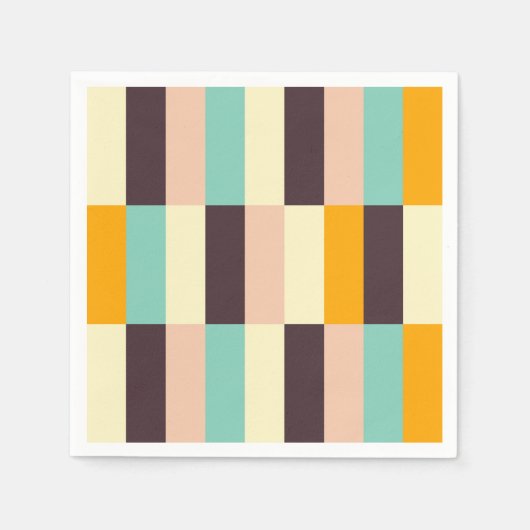 Colorful geometric pattern with vertical stripes  スタンダードカクテルナプキン (正面)