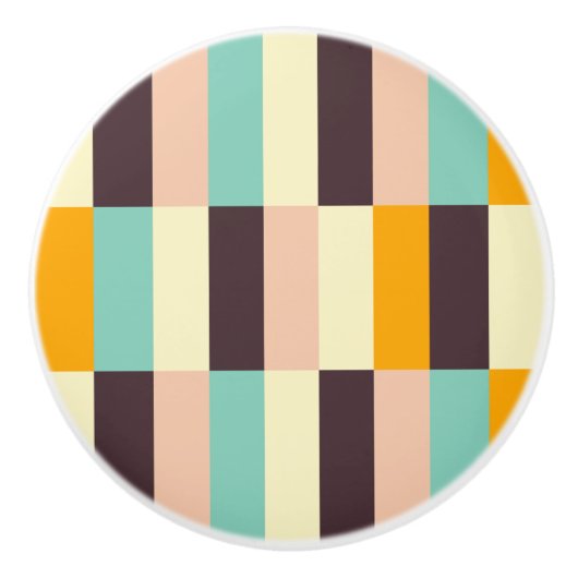 Colorful geometric pattern with vertical stripes  セラミックノブ (正面)