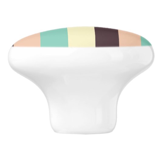 Colorful geometric pattern with vertical stripes  セラミックノブ (側面)