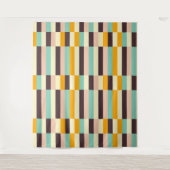 Colorful geometric pattern with vertical stripes  タペストリー (正面)