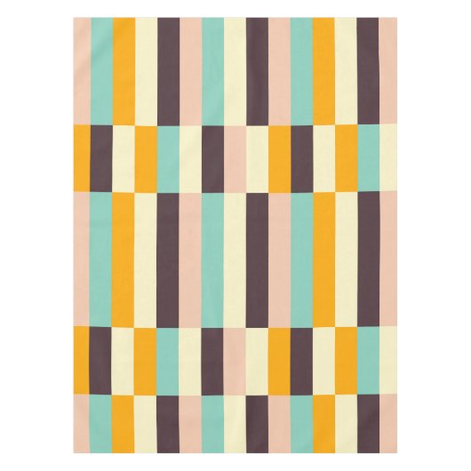Colorful geometric pattern with vertical stripes  テーブルクロス (正面)