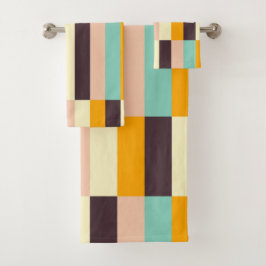 Colorful geometric pattern with vertical stripes  バスタオルセット