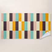 Colorful geometric pattern with vertical stripes  ビーチタオル (正面)