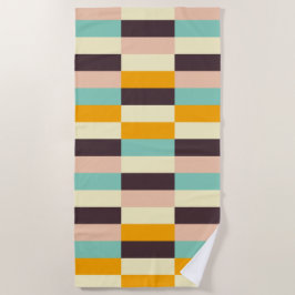 Colorful geometric pattern with vertical stripes  ビーチタオル