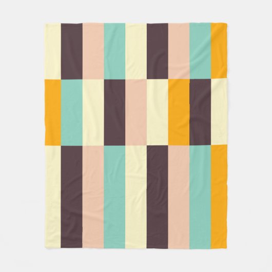 Colorful geometric pattern with vertical stripes  フリースブランケット (正面)