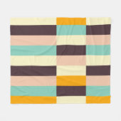 Colorful geometric pattern with vertical stripes  フリースブランケット (正面(横))