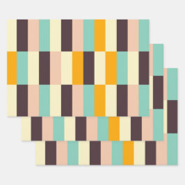Colorful geometric pattern with vertical stripes  ラッピングペーパーシート