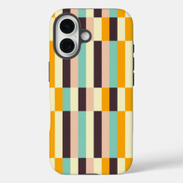 Colorful geometric pattern with vertical stripes  iPhone 16ケース