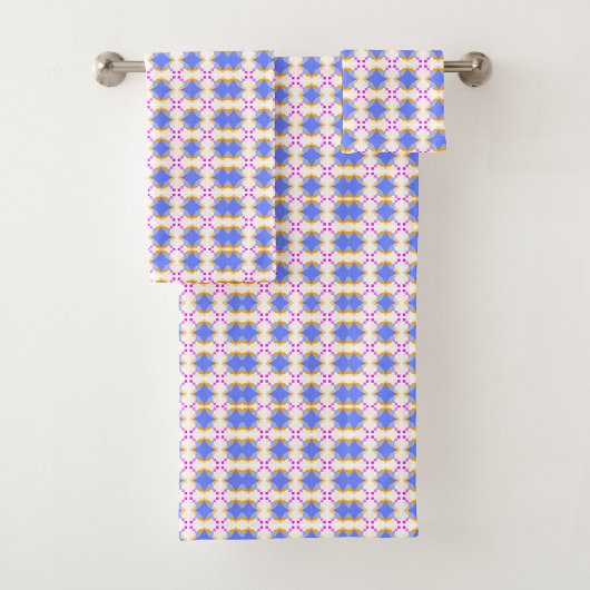 Colorful geometric patterned towels バスタオルセット