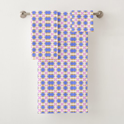 Colorful geometric patterned towels バスタオルセット (インサイチュ)