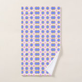 Colorful geometric patterned towels バスタオルセット (ハンドタオル)