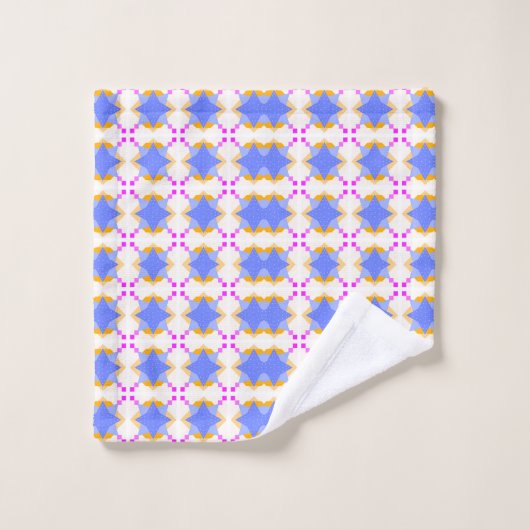 Colorful geometric patterned towels バスタオルセット (ウォッシュタオル)