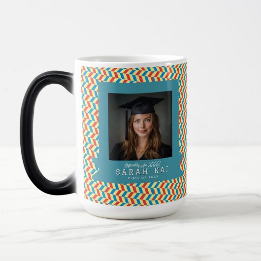 Colorful Geometric Print Graduation モーフィングマグカップ (左)