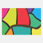 Colorful Geometric Shapes ラッピングペーパーシート (正面3)