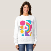 Colorful Geometric Shapes – Abstract Modern Design スウェットシャツ (正面フル)