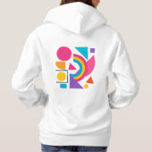 Colorful Geometric Shapes – Abstract Modern Design パーカ (裏面)