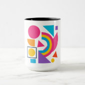 Colorful Geometric Shapes – Abstract Modern Design マグカップ (中央)