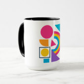 Colorful Geometric Shapes – Abstract Modern Design マグカップ (正面左)