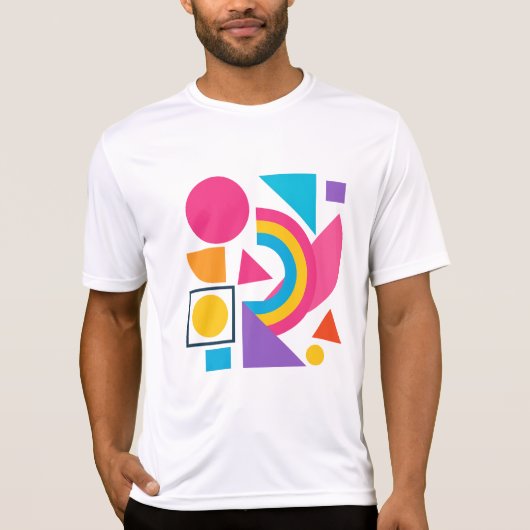 Colorful Geometric Shapes – Abstract Modern Design Tシャツ (正面)