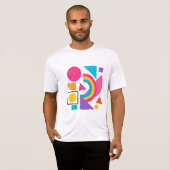 Colorful Geometric Shapes – Abstract Modern Design Tシャツ (正面フル)