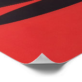 Colorful Geometric Shapes on Red Background ポスター (角)