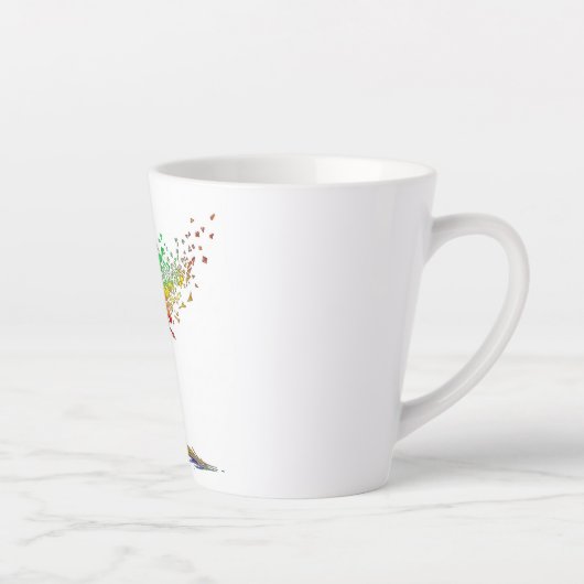 Colorful Geometric Wave Coffee Cup カフェラテマグ (右)