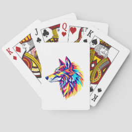 Colorful Geometric Wolf Classic Playing Cards トランプ