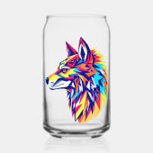 Colorful Geometric Wolf Drinkware Set ガラス缶 (正面)