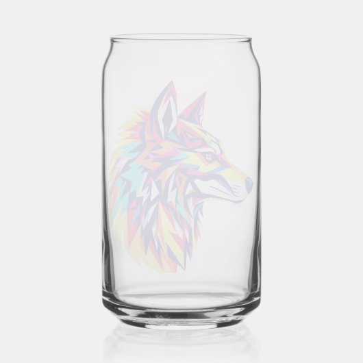 Colorful Geometric Wolf Drinkware Set ガラス缶 (裏面)